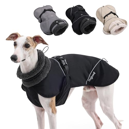 Duuclume Warmer Hundemantel, wasserdicht, weich, mit Fleece gefüttert, winddichter Wintermantel für kaltes Wetter, mit reflektierenden Streifen, Loch für die Leine und verstellbaren Hals- und Duuclume Warmer Hundemantel, wasserdicht, weich, mit Fleece gefüttert, winddichter Wintermantel für kaltes Wetter, mit reflektierenden Streifen, Loch für die Leine und verstellbaren Hals- und von Duuclume