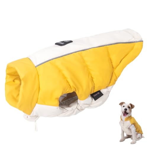 Duuclume Wasserdichter Hunde-Wintermantel, verstellbar, warme Haustierjacke mit Loch für die Leine und Reißverschluss, reflektierende Kaltwetterweste für kleine bis große Hunde, Haustierbekleidung Duuclume Wasserdichter Hunde-Wintermantel, verstellbar, warme Haustierjacke mit Loch für die Leine und Reißverschluss, reflektierende Kaltwetterweste für kleine bis große Hunde, Haustierbekleidung von Duuclume
