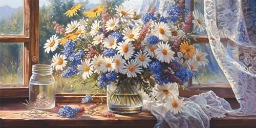 Blumen Diamond Painting Erwachsene, Fenster Diamond Painting Set für Kinder, Crystal Art für Anfänger, DIY Diamant Kunst Mosaikherstellung, Diamant Kunst Erwachsene Groß XXL, Wand Deko, 40x80cm p-292 Blumen Diamond Painting Erwachsene, Fenster Diamond Painting Set für Kinder, Crystal Art für Anfänger, DIY Diamant Kunst Mosaikherstellung, Diamant Kunst Erwachsene Groß XXL, Wand Deko, 40x80cm p-292 von Duushuait