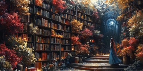 Diamond Painting Bücherregale Diamond Painting Kinder, Blumen Bastelset Erwachsene, Kreativ Set für Erwachsene, 5D Crystal Art Set, DIY Diamant Kunst Kits für Anfänger, für Home Decor, 70x140cm p-691 von Duushuait