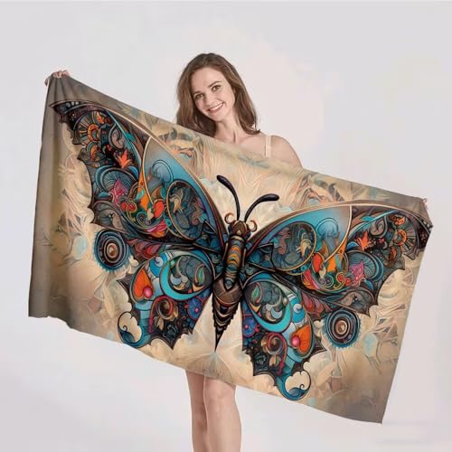 Duushuait Strandtuch XXL 100x200cm Mikrofaser Handtuch Stranddecke Sandfrei Kompaktes und Schnelltrocknendes Microfaser Handtücher Schmetterling Farbe Sommer Reisehandtuch Strandhandtuch Groß p-209 Duushuait Strandtuch XXL 100x200cm Mikrofaser Handtuch Stranddecke Sandfrei Kompaktes und Schnelltrocknendes Microfaser Handtücher Schmetterling Farbe Sommer Reisehandtuch Strandhandtuch Groß p-209 von Duushuait