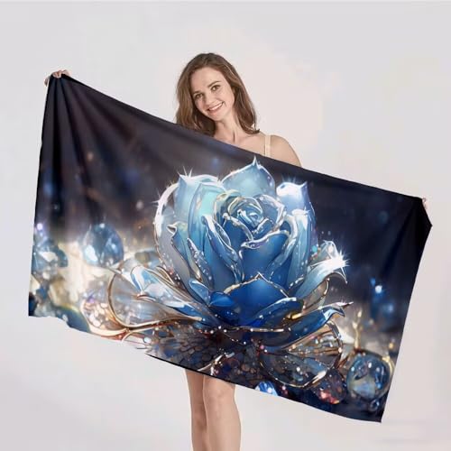 Duushuait Strandtuch XXL 60x120cm Mikrofaser Handtuch Stranddecke Sandfrei Kompaktes und Schnelltrocknendes Microfaser Handtücher Blau Rose See Blume Sommer Reisehandtuch Strandhandtuch Groß p-324 Duushuait Strandtuch XXL 60x120cm Mikrofaser Handtuch Stranddecke Sandfrei Kompaktes und Schnelltrocknendes Microfaser Handtücher Blau Rose See Blume Sommer Reisehandtuch Strandhandtuch Groß p-324 von Duushuait