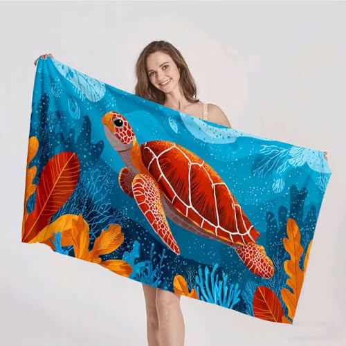 Duushuait Strandtuch XXL 75x150cm Mikrofaser Handtuch Stranddecke Sandfrei Kompaktes und Schnelltrocknendes Microfaser Handtücher Rot Meeresschildkröten Sommer Reisehandtuch Strandhandtuch Groß p-183 Duushuait Strandtuch XXL 75x150cm Mikrofaser Handtuch Stranddecke Sandfrei Kompaktes und Schnelltrocknendes Microfaser Handtücher Rot Meeresschildkröten Sommer Reisehandtuch Strandhandtuch Groß p-183 von Duushuait