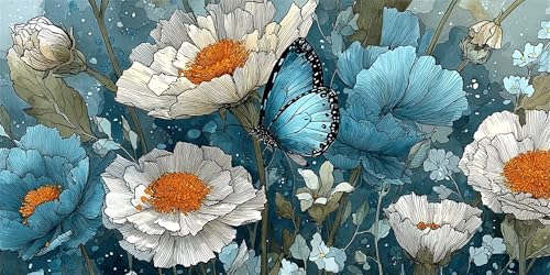 Schmetterlinge Diamond Painting Erwachsene, Pflanzen Diamond Painting Set für Kinder, Crystal Art für Anfänger, Diamant Kunst Mosaikherstellung, Diamant Kunst Erwachsene XXL, Wand Deko, 80x160cm p-277 Schmetterlinge Diamond Painting Erwachsene, Pflanzen Diamond Painting Set für Kinder, Crystal Art für Anfänger, Diamant Kunst Mosaikherstellung, Diamant Kunst Erwachsene XXL, Wand Deko, 80x160cm p-277 von Duushuait