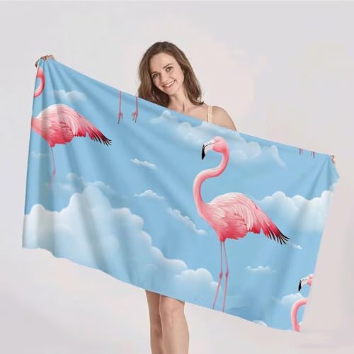 Strandtuch XXL 100x200cm Mikrofaser Handtuch Stranddecke Sandfrei Kompaktes und Schnelltrocknendes Microfaser Handtücher Blau Flamingo Sommer Reisehandtuch Strandhandtuch Groß für den Strand p-317 Strandtuch XXL 100x200cm Mikrofaser Handtuch Stranddecke Sandfrei Kompaktes und Schnelltrocknendes Microfaser Handtücher Blau Flamingo Sommer Reisehandtuch Strandhandtuch Groß für den Strand p-317 von Duushuait
