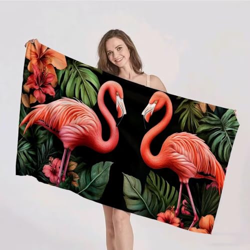 Strandtuch XXL 100x200cm Mikrofaser Handtuch Stranddecke Sandfrei Kompaktes und Schnelltrocknendes Microfaser Handtücher Rot Flamingo Sommer Reisehandtuch Strandhandtuch Groß für den Strand p-190 Strandtuch XXL 100x200cm Mikrofaser Handtuch Stranddecke Sandfrei Kompaktes und Schnelltrocknendes Microfaser Handtücher Rot Flamingo Sommer Reisehandtuch Strandhandtuch Groß für den Strand p-190 von Duushuait