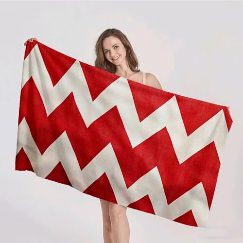 Strandtuch XXL 100x200cm Mikrofaser Handtuch Stranddecke Sandfrei Kompaktes und Schnelltrocknendes Microfaser Handtücher Rot Welle Sommer Reisehandtuch Strandhandtuch Groß für den Strand p-179 Strandtuch XXL 100x200cm Mikrofaser Handtuch Stranddecke Sandfrei Kompaktes und Schnelltrocknendes Microfaser Handtücher Rot Welle Sommer Reisehandtuch Strandhandtuch Groß für den Strand p-179 von Duushuait