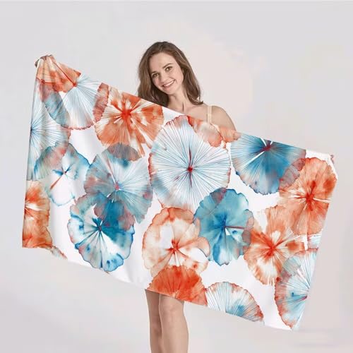 Strandtuch XXL 100x200cm Mikrofaser Handtuch Stranddecke Sandfrei Kompaktes und Schnelltrocknendes Microfaser Handtücher Traum Qualle Sommer Reisehandtuch Strandhandtuch Groß für den Strand p-381 Strandtuch XXL 100x200cm Mikrofaser Handtuch Stranddecke Sandfrei Kompaktes und Schnelltrocknendes Microfaser Handtücher Traum Qualle Sommer Reisehandtuch Strandhandtuch Groß für den Strand p-381 von Duushuait