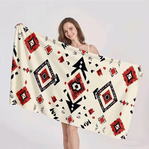 Strandtuch XXL 60x120cm Mikrofaser Handtuch Stranddecke Sandfrei Kompaktes und Schnelltrocknendes Microfaser Handtücher Rot Böhmen Sommer Reisehandtuch Strandhandtuch Groß für den Strand p-180 Strandtuch XXL 60x120cm Mikrofaser Handtuch Stranddecke Sandfrei Kompaktes und Schnelltrocknendes Microfaser Handtücher Rot Böhmen Sommer Reisehandtuch Strandhandtuch Groß für den Strand p-180 von Duushuait