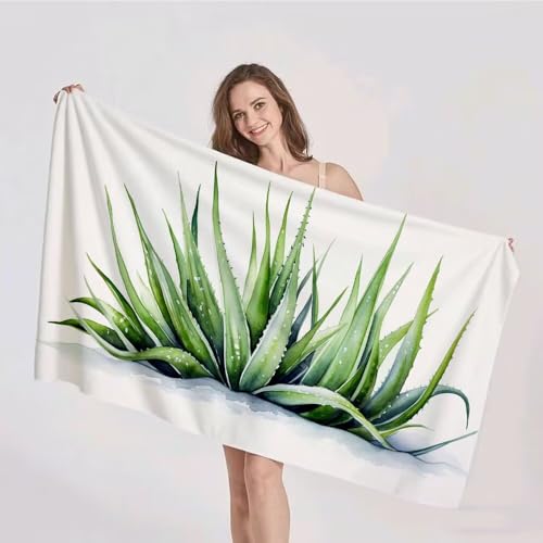 Strandtuch XXL 75x150cm Mikrofaser Handtuch Stranddecke Sandfrei Kompaktes und Schnelltrocknendes Microfaser Handtücher Beige Aloe Vera Sommer Reisehandtuch Strandhandtuch Groß für den Strand p-386 Strandtuch XXL 75x150cm Mikrofaser Handtuch Stranddecke Sandfrei Kompaktes und Schnelltrocknendes Microfaser Handtücher Beige Aloe Vera Sommer Reisehandtuch Strandhandtuch Groß für den Strand p-386 von Duushuait