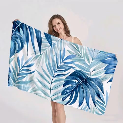 Strandtuch XXL 75x150cm Mikrofaser Handtuch Stranddecke Sandfrei Kompaktes und Schnelltrocknendes Microfaser Handtücher Blau Anlage Sommer Reisehandtuch Strandhandtuch Groß für den Strand p-342 Strandtuch XXL 75x150cm Mikrofaser Handtuch Stranddecke Sandfrei Kompaktes und Schnelltrocknendes Microfaser Handtücher Blau Anlage Sommer Reisehandtuch Strandhandtuch Groß für den Strand p-342 von Duushuait