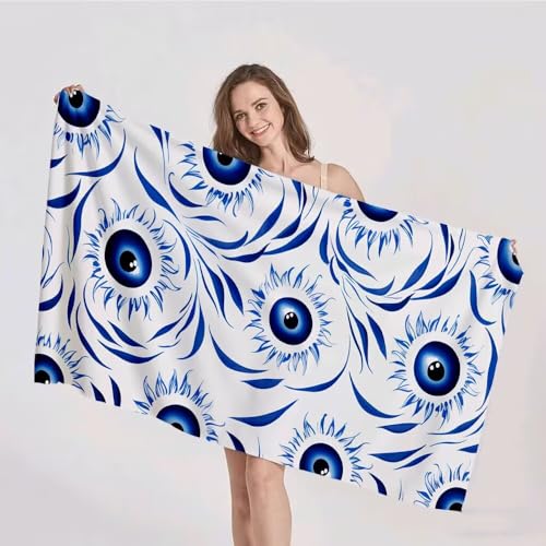 Strandtuch XXL 75x150cm Mikrofaser Handtuch Stranddecke Sandfrei Kompaktes und Schnelltrocknendes Microfaser Handtücher Blau Auge Sommer Reisehandtuch Strandhandtuch Groß für den Strand, Outdoor p-339 Strandtuch XXL 75x150cm Mikrofaser Handtuch Stranddecke Sandfrei Kompaktes und Schnelltrocknendes Microfaser Handtücher Blau Auge Sommer Reisehandtuch Strandhandtuch Groß für den Strand, Outdoor p-339 von Duushuait