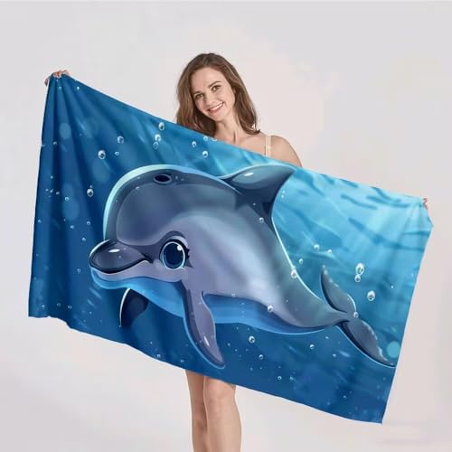 Strandtuch XXL 75x150cm Mikrofaser Handtuch Stranddecke Sandfrei Kompaktes und Schnelltrocknendes Microfaser Handtücher Blau Delphin Sommer Reisehandtuch Strandhandtuch Groß für den Strand p-310 Strandtuch XXL 75x150cm Mikrofaser Handtuch Stranddecke Sandfrei Kompaktes und Schnelltrocknendes Microfaser Handtücher Blau Delphin Sommer Reisehandtuch Strandhandtuch Groß für den Strand p-310 von Duushuait