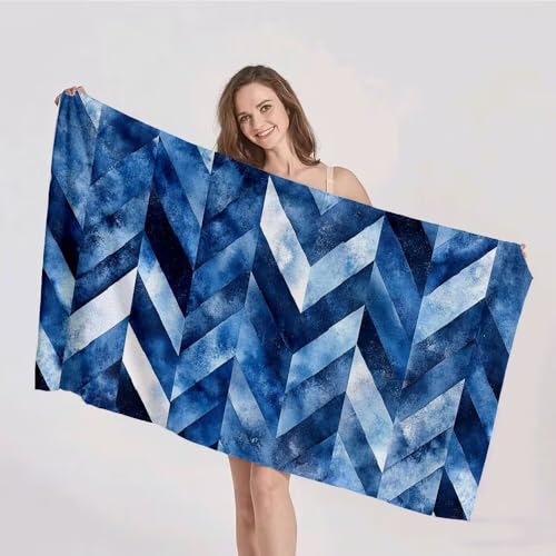 Strandtuch XXL 75x150cm Mikrofaser Handtuch Stranddecke Sandfrei Kompaktes und Schnelltrocknendes Microfaser Handtücher Blau Geometrie Sommer Reisehandtuch Strandhandtuch Groß für den Strand p-319 Strandtuch XXL 75x150cm Mikrofaser Handtuch Stranddecke Sandfrei Kompaktes und Schnelltrocknendes Microfaser Handtücher Blau Geometrie Sommer Reisehandtuch Strandhandtuch Groß für den Strand p-319 von Duushuait