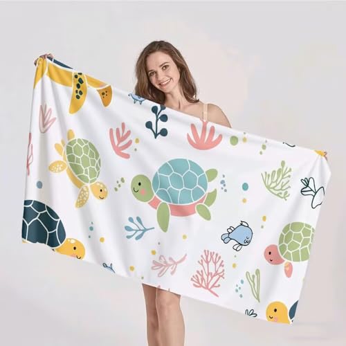 Strandtuch XXL 75x150cm Mikrofaser Handtuch Stranddecke Sandfrei Kompaktes und Schnelltrocknendes Microfaser Handtücher Comics Schildkröte Sommer Reisehandtuch Strandhandtuch Groß für den Strand p-370 Strandtuch XXL 75x150cm Mikrofaser Handtuch Stranddecke Sandfrei Kompaktes und Schnelltrocknendes Microfaser Handtücher Comics Schildkröte Sommer Reisehandtuch Strandhandtuch Groß für den Strand p-370 von Duushuait