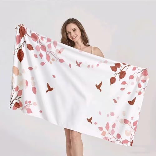 Strandtuch XXL 75x150cm Mikrofaser Handtuch Stranddecke Sandfrei Kompaktes und Schnelltrocknendes Microfaser Handtücher Rot Blatt Sommer Reisehandtuch Strandhandtuch Groß für den Strand, Outdoor p-201 Strandtuch XXL 75x150cm Mikrofaser Handtuch Stranddecke Sandfrei Kompaktes und Schnelltrocknendes Microfaser Handtücher Rot Blatt Sommer Reisehandtuch Strandhandtuch Groß für den Strand, Outdoor p-201 von Duushuait