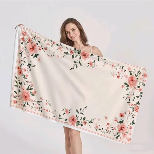 Strandtuch XXL 90x180cm Mikrofaser Handtuch Stranddecke Sandfrei Kompaktes und Schnelltrocknendes Microfaser Handtücher Blume Weiß Sommer Reisehandtuch Strandhandtuch Groß für den Strand p-210 Strandtuch XXL 90x180cm Mikrofaser Handtuch Stranddecke Sandfrei Kompaktes und Schnelltrocknendes Microfaser Handtücher Blume Weiß Sommer Reisehandtuch Strandhandtuch Groß für den Strand p-210 von Duushuait