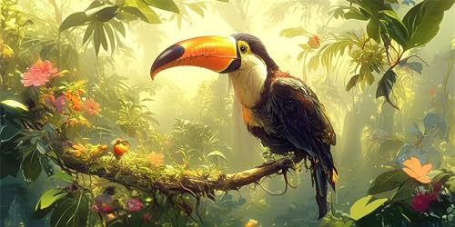 Wald Diamond Painting Erwachsene, Vogel Diamond Painting Set für Kinder, Crystal Art für Anfänger, DIY Diamant Kunst Mosaikherstellung, Diamant Kunst Erwachsene Groß XXL, Wand Deko, 60x120cm p-667 Wald Diamond Painting Erwachsene, Vogel Diamond Painting Set für Kinder, Crystal Art für Anfänger, DIY Diamant Kunst Mosaikherstellung, Diamant Kunst Erwachsene Groß XXL, Wand Deko, 60x120cm p-667 von Duushuait