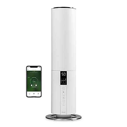 Duux Beam 2 Luftbefeuchter Ultraschall Steuerung Per Fernbedienung & Smartphone - Leistungsvoller Air Humidifier - 5L Raumbefeuchter Bis 40m² - Luftbefeuchter Schlafzimmer - Weiß von Duux