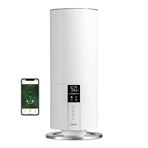 Duux Beam Mini 2 Luftbefeuchter Ultraschall Steuerung Per Fernbedienung & Smartphone - Leistungsvoller Air Humidifier - 3L Raumbefeuchter Bis 30m² - Luftbefeuchter Schlafzimmer Weiß von Duux