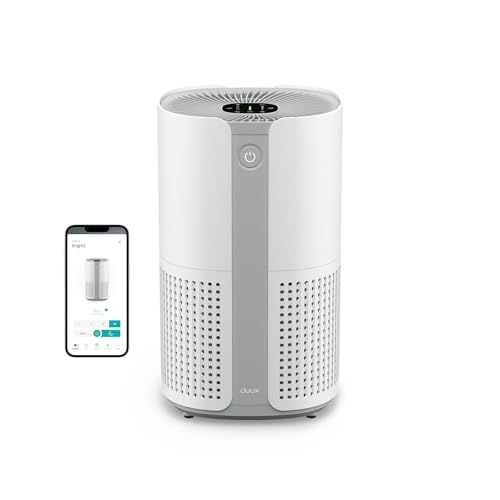Duux Bright 2 Smart Air Purifier - Luftreiniger allergiker mit 210 CADR, Luftqualitätsanzeige und Ionisator - Reinigt bis zu 99,97% der Verschmutzung auf bis zu 42m² - Weiß von Duux