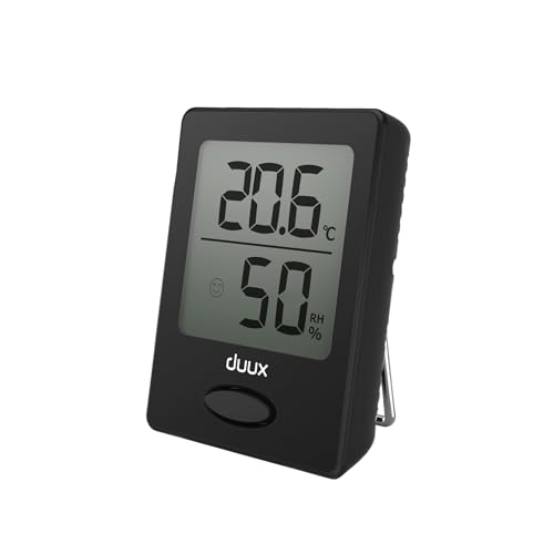 Duux Sense Thermometer und Hygrometer 2-in-1, Luftfeuchtigkeitsmesser Innen mit Magnet & Aufhängeloch, Raumthermometer Innen, Feuchtigkeitsmessgerät Digital von Duux