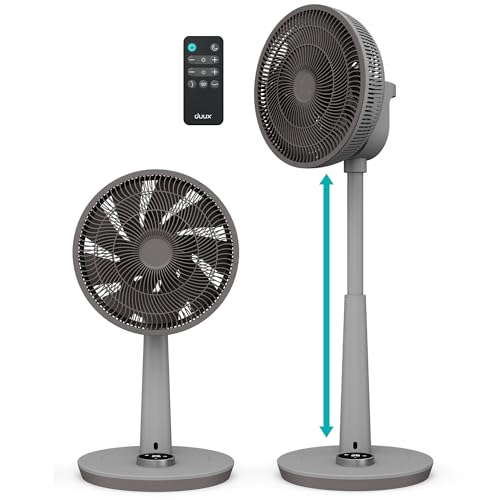 Duux Whisper 2 Standventilator Leise - Sparsamer DC-Motor mit 26 Geschwindigkeiten - Ventilator Höhenverstellbar (73-95cm) - Horizontale + Vertikale Oszillation - Grau von Duux