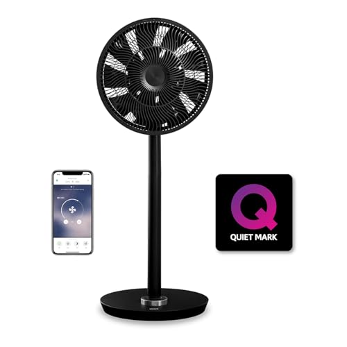 Duux Whisper Flex Smart Standventilator | Steuerung über Fernbedienung & Smartphone | Höhenverstellbar 51-88 cm | Leiser Ventilator mit Nachtmodus und Timer | Schwarz | DXCF10UK von Duux