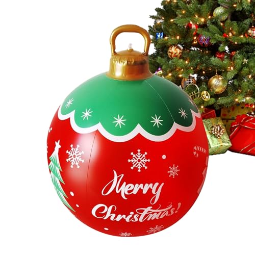 Duvcoywae Aufblasbare Weihnachtskugeln Für Draußen,Große Aufblasbare Weihnachtskugel Outdoor Deko - Festliche Dekoration Für Vordertür Terrasse Garten Party,für Draußen Party Wohnzimmer Haustür von Duvcoywae
