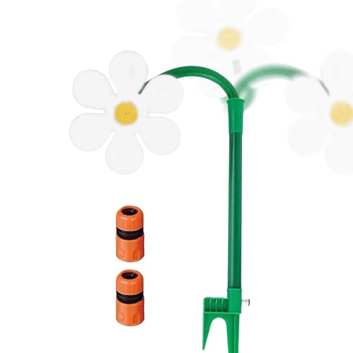 Duvcoywae Blumenregner Und Gießbrause | Lustiger Gartensprenger Für Kinder - 360° Drehendes Wasserspielzeug Gartendekor Für Garten Kinder Hunde Spiel von Duvcoywae