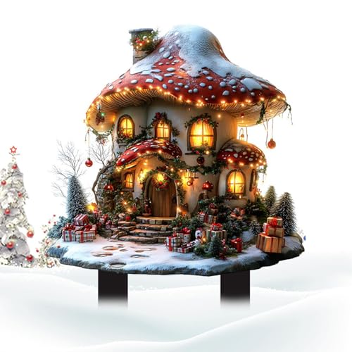 Duvcoywae Christmas Gartenstecker,Weihnachts Acryl Stecker Deko Für Garten - Wetterfeste Feenstab 2D Flachzeichen für Terrasse Weg Rasen Bauernhaus Garten Duvcoywae Christmas Gartenstecker,Weihnachts Acryl Stecker Deko Für Garten - Wetterfeste Feenstab 2D Flachzeichen für Terrasse Weg Rasen Bauernhaus Garten von Duvcoywae