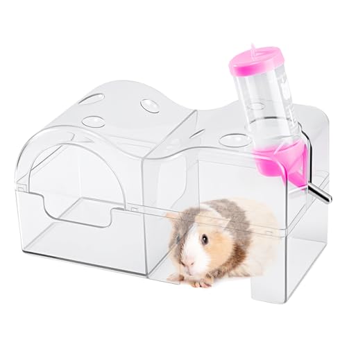 Duvcoywae Hamster Badesand,Hamster Badebehälter - Schale Badehäuschen Käfigzubehör Für Zwerghamster Chinchilla Meerschweinchen Kleintiere von Duvcoywae