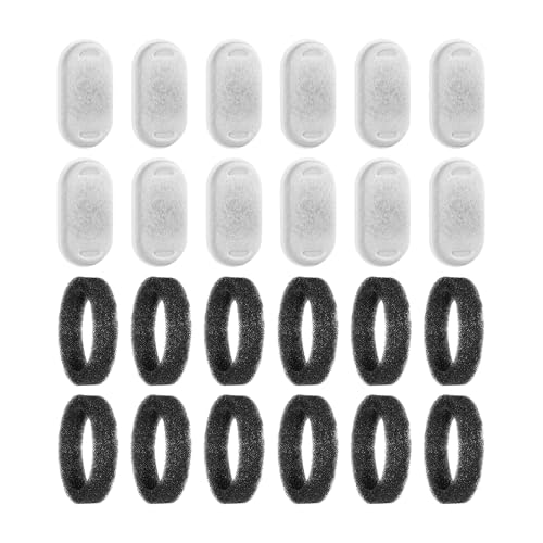 Duvcoywae Katzenbrunnen Filter Ersatz, 12er Set Wasserbrunnenfilter Für Haustiere, Haushaltsbedarf für Futterspender Wasserhähne Gesundheit Blumen täglichen Gebrauch Haus Garten und Aquarium von Duvcoywae