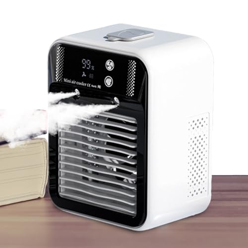 Duvcoywae Mini-Klimaanlagen-Ventilator | Kompakt Ventilator | Wiederaufladbar Mit Zwei Geschwindigkeitsstufen Und Zwei Sprühstufen Kühlgerät Für Schreibtisch Im Zimmer Büro Und Outdoor Duvcoywae Mini-Klimaanlagen-Ventilator | Kompakt Ventilator | Wiederaufladbar Mit Zwei Geschwindigkeitsstufen Und Zwei Sprühstufen Kühlgerät Für Schreibtisch Im Zimmer Büro Und Outdoor von Duvcoywae