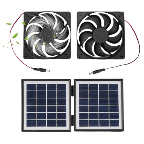 Duvcoywae Solarbetriebener Abluftventilator,Effizienter Solar-Zuluftventilator | Regensicherer 10W Luftzirkulator Für Tierhäuser Gewächshäuser Duvcoywae Solarbetriebener Abluftventilator,Effizienter Solar-Zuluftventilator | Regensicherer 10W Luftzirkulator Für Tierhäuser Gewächshäuser von Duvcoywae