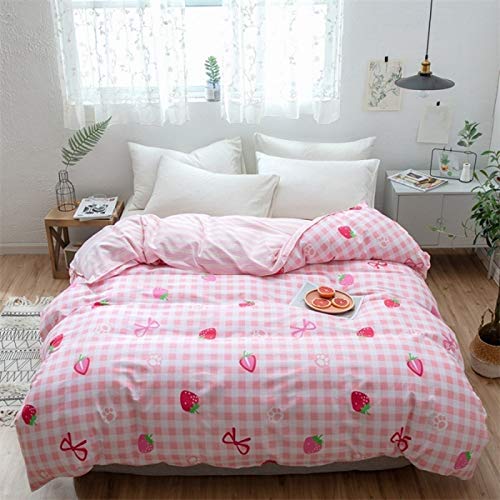 DuvetCover Baumwoll Bettdeckenbezug Klassisch Plaid Mit Reißverschluss Kinder Frauen Herrenzimmer Bettgarnitur Waschbar-k 150x210cm(59x83inch) von DuvetCover