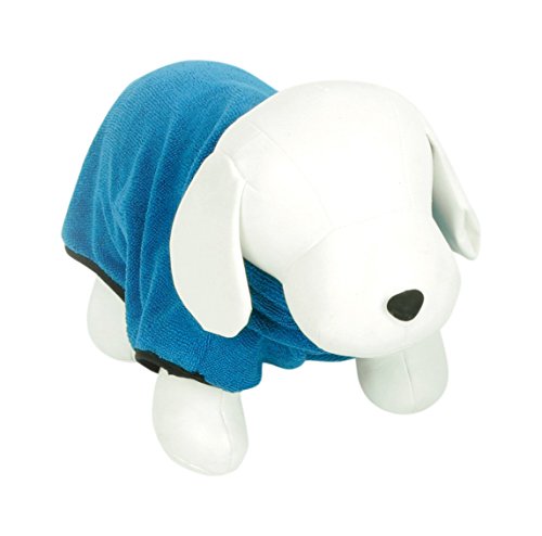 Duvo+ 311162 Bademantel Hund Microfiber, L, blau von Duvo+