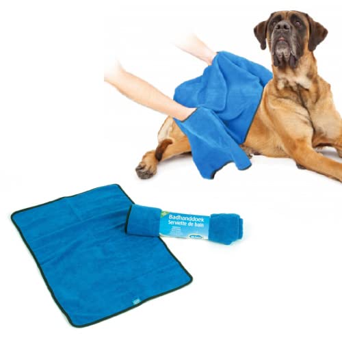 Duvo+ 311165 Badetuch Fur Hund Microfiber, blau von Duvo+