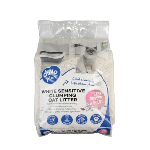 Duvo+ Katzenstreu White Sensitive Babypuder 12KG Duvo+ Katzenstreu White Sensitive Babypuder 12KG von Duvo+