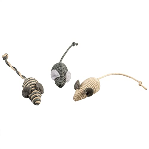 Duvoplus, Rope Kleine Mäuse, 3 Stück, 14 x 2 x 1,5 cm, Grau, Spielzeug, Grau, Katze Duvoplus, Rope Kleine Mäuse, 3 Stück, 14 x 2 x 1,5 cm, Grau, Spielzeug, Grau, Katze von Duvoplus
