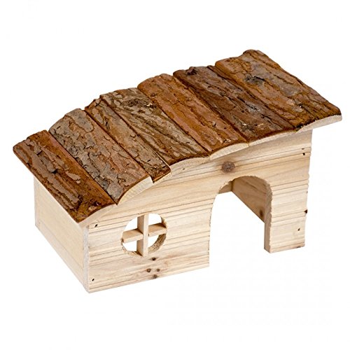 Duvoplus 502-456699 Holzlodge Mit Schrägdach Für Nagetiere, 270 g von Duvoplus