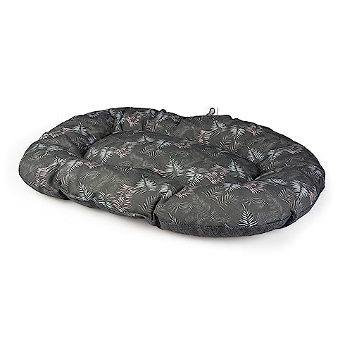 Duvoplus Nigra Kissen, oval, genäht, 120 x 76 x 11 cm, Schwarz von Duvoplus