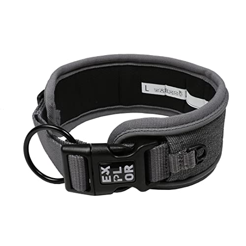 duvoplus, Halsband mit reflektierenden Nähten Ultimate Fit Comfy Control, Größe S – 34-38 cm, silberfarben, reflektierend, für Hunde, strapazierfähige und schnell trocknende Materialien von duvoplus