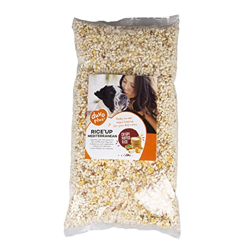 duvoplus, Rice'Up Puffreis mit Gemüse für Hunde, 1 kg, glutenfrei, fettarm, für eine optimale Verdauung, Mix & Feed: kann mit feuchtem, trockenem oder frischem Futter gemischt Werden von duvoplus