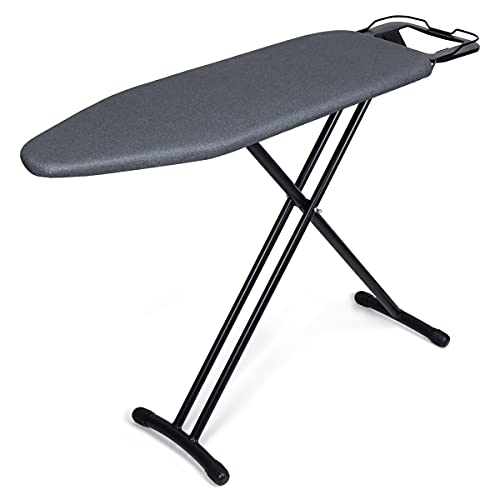 Duwee 32x93cm Ironing Board with Heat Resistant Cover,Folding Adjustable Height Large Ironing Board,Thick Felt Pad,Strong Legs,Black von Duwee