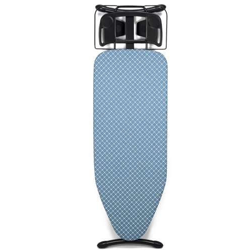 Duwee Extra breites großes Bügelbrett, Deluxe-Bügelbrett mit Dampfbügelablage, hitzebeständiger Bezug und Dicker Filzauflage, schwere stabile Beine, 117 x 43 cm, Blau Duwee Extra breites großes Bügelbrett, Deluxe-Bügelbrett mit Dampfbügelablage, hitzebeständiger Bezug und Dicker Filzauflage, schwere stabile Beine, 117 x 43 cm, Blau von Duwee