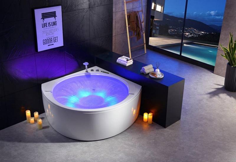 Duwilux Whirlpool-Badewanne 2 Personen Whirlpool 150x150 Melbourne Badewanne, (1-tlg), Wasserfallmassage von Duwilux