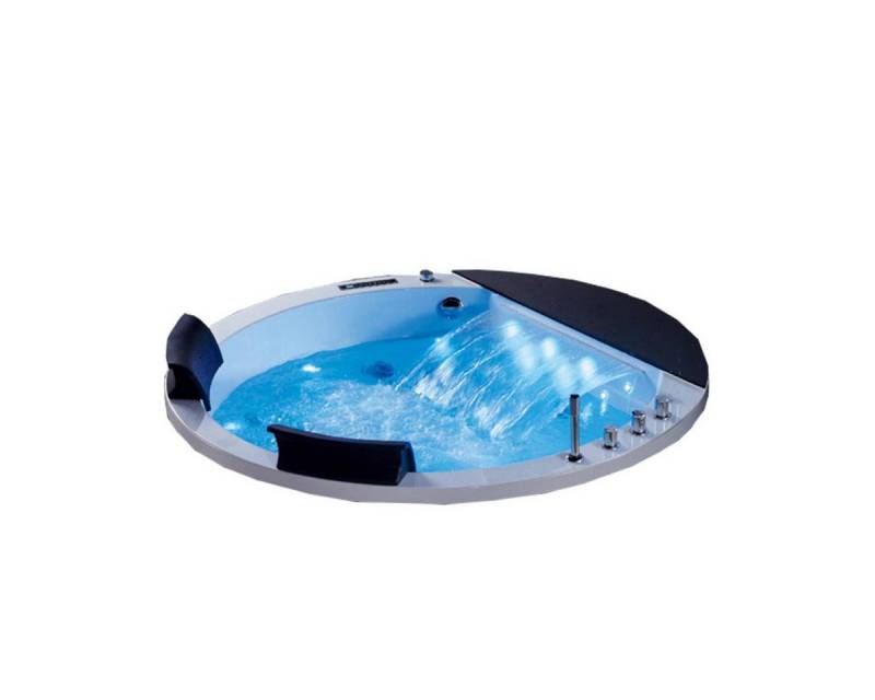 Duwilux Whirlpool-Badewanne 2 Per Whirlpool 170x170 Austin 2 Badewanne (Bodeneinbau), (1-tlg), Farblichttherapie von Duwilux