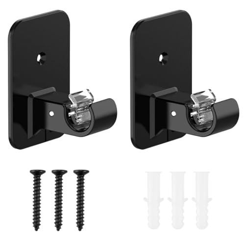 2 x effektive selbstklebende Vorhanghalterungen, robuste Haken ohne Werkzeug erforderlich, temporäre Fenster-Hardware-Lösung, Gardinenstangenhaken von Duyeuau