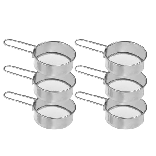 6 Stück Edelstahl Siebe Mehlsieb Feinmaschig Sieb Backen Mehlsieb mit Griff zum Backen 6 Stück Edelstahl Siebe Mehlsieb Feinmaschig Sieb Backen Mehlsieb mit Griff zum Backen von Duyeuau